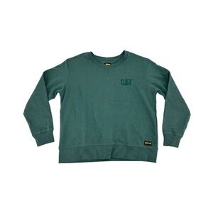 B - CAT green sweatshirt-caterpillar